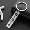 Nyckelringar Personlig Spotify -kod Keychain Graverad namn Song Music Keyring Scannable Song Key Ring Chain Holder Gift For Par P040 240412