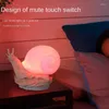 Figurines décoratines Snail Night Light RGB Table Lampe Usb Touch Bureau Ambient Ambient Cute LED Birthday Christmas Gift