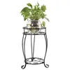 Hooks Iron Art Planter Holders Decorative Flower Pot Rack Metal Plant Stand For Indoor Outdoor