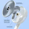 Electric Fans Portable Fan USB Laddningsbar 3-GEARS Trådlös elektrisk handfläktklipp Cirkulator Kylfläkt för Desktop Office