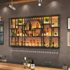 Salle de vin à vin de whisky commercial Salle industriel salon Afficher les armoires à vin Bar Botellero Vino Kitchen Furnitures