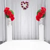 Decoratieve bloemen plastic jas hangers hart slingeren hangende bruiloft nep vintage kunstmatige paarse gouden handgreep
