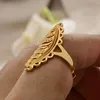 Anelli di colore dorato indiano Dubai per donne Nigerian Wedding Etiope Luxury Finger Rings Regalo per feste
