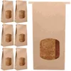Aufbewahrungspräparate 50pcs Brotbeutel für hausgemachte Sauertaschen mit klarem Fensterbäckerei Vorräte