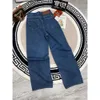 24 Primo primavera Nuovo design di nicchia Design alla moda Lettera di marca Logo stampato a gamba larga jeans casual 1071