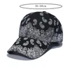 Ball Caps Men Women Sport Golf Sunshade Sunscreen Cashew Flower Print Baseball Cap Snapback Hip Hop Magic Paste Adjustable Sun Hat W44