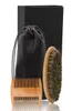 Poix de brosse à barbe en bois à poils doux set hommes Moustache PEP Kit de peigne de barbe Peigne de cheveux Set Coiffeur de coiffure SQCLXM1927112