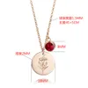 Necklace Womens Versatile and Luxurious December Flower Stone Necklace Jewelry