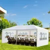 خيمة 10'x20 'في الهواء الطلق مع 4 جدران جانبية قابلة للإزالة ، شرفة زفاف الفناء المظلة للماء ، أبيض