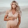 Maternity Dresses Fashion Women Pregnants Dress Maternity clothes Photography Props Short Sleeve beach Sequined Solid Dress Sexy maternity dresses 240412