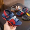 Summer Children Sandals for Boys piatti da spiaggia piatta per bambini sport sandali in pelle studentesca casual sandali morbidi non slip wild 240407