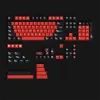 Accessoires 142 touches Black Red Keycaps Courses Cherry Profil PBT Dye SUBLIMATION KEycap pour MX Switch Mechanical Keyboard GK61 / 68/75/84/87