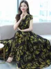 Party Dresses Fashion Prom Evening Red Chiffon Summer Clothes For 2024 Casual Long Dress Tunics Elegant Luxury Floral Chic F85