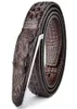 Bälten Luxury Leather Designer Men39S Belt Crocodile Skin äkta alligator remhuvudet Real Cowhide8271403