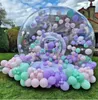 8.2ft/10ft opblaasbaar bellenhuis met blower luchtpomp bubbeltent waterdichte transparante koepel voor thuisfeestparken evenement