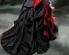 Robes de mariée gothique rouge et noir 2022 Sweetheart Bow Lace Draped Taffeta Vintage Bridal Robes Vestido de Noiva Custom
