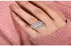 Arrivée Rose Gold Color 4 pièces Empiled Stack Wedding Engagement Ring Ensembles pour femmes Fashion Band R5899 2110125829129