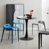 Set of Modern Kitchen Chairs Plastic Thickened Dining Chairs Creative Color Bar Stools Stackable for Easy Storage Versatile