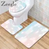Bath Mats Modern Style Bathroom Carpet Set Shower Mat Toilet Seat Cover Pedestal Rug Home Decoration Anti-slip