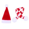 Pillow 20pcs Knitted Christmas Hat Scarf Decoration Lovely Knit Xmas Party Ornament Craft For Dolls