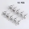 Hanger 10pcs Silver Straplock Round Chrome Head Guitar Strap Locks System Brags for Guitar Guitar Bass Guitar Locks Lock