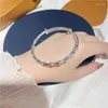 Bangle Engraved Floral For Women Fashion Silver Color Flower Charm Open Hand Jewelry Friendship Gift