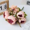 Decorative Flowers Big Artificial Vase For Home Living Room Decoration Wedding Bouquet Outdoor Silk Peony Christmas Garlands High Quality