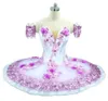 Costume de danse de ballet classique Purple Professional Tutu Lilac Platter Concours Pancake Tutu Flower Fairy Ballet Costu5788939