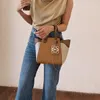 Moda niestandardowa torba na bitę o dużej torebce Kobiet luksusowy design torba crossbody koszyk warzywny zszyty kontrastowe style kolorów