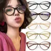 Zonnebrillen vintage frame katten oogschepen mode meisjes leesbril stevige kleur zwarte luipaard anti blauw licht lenzen bril bril