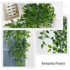 Dekorative Blumen 3 PCs Wohnkultur künstliche hängende Blattpflanzen Faux Fake Topf Ornamente Vine Office