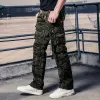 Calças novas calças de carga de camuflagem homens trabalham calça de calça de calça de bolso de bolso de bolso térmico