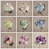 Decorative Flowers Hydrangea For Artificial Flower Green Plants Room Home Decor Handicrafts Fake Wedding Party Decorations