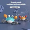 Electric/RC Animals Dancing Crab Baby Crawling Interactive Escape Crab Walking Dance and Music Automatic Hinder Undvikande ELEKTRONISK TOYSL2404