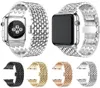 Boulots intelligents Band de liaison de chaîne de bracelet à motifs de sept perles FIT IWATCH 8 7 6 5 4 SE STRAP POUR LES SERRES DE MONTRATION 38/40/41MM 42/44 / 45 mm WatchBand8983961