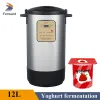 Makers 12L Capacity Yogourt Maker Automatic Yogurt Machine Commercial Ménage DIY Outils de yogourt Fermenteur Pot pour le vin Natto