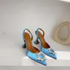 Продавать новые подсолнечники хрустальная пряжка бриллиантовые туфли на каблуках заостренные сандалий платформы Lady Sandal Women Women Heels 240228
