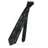 Bow Ties Genome Sequence Print DNA Genetics Casual Unisex Neck Tie Shirt Decoration smal randig Slim Cravat