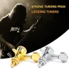Kablar 6r Inline Guitar Lock String Tuners Gold/Silver 6st Guitar String Peg Locking Tuners Guitar Parts Replacement for Wood Guitar