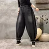 Frauen Jeans Ankunft Frühling Herbst Arts Style Frauen elastische Taille Lose Vintage Patchwork Design Baumwolle Denim Harem Pants P270