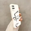 Blanc Cloud Cat Silicone Phone Case pour OPPO A15 A15S A16 A16K A76 A96 A53 A54 A77 A78 A83 A55 A95 A83 A92 A94 F19