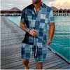 Tracksuits voor heren Rooster Punk Streetwear Hawaiiaanse vakantieknop Shirts Shirts Shorts Color Hip Hop Sets Tracksuits Casual Beach Men Clothing