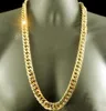 24K Real YELLOW GOLD FINISH SOLID HEAVY 11MM XL MIAMI CUBAN CURN LINK NECKLACE CHAIN Packaged Unconditional Lif5784684