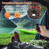 Ny 5200mAh Portable LED Light Outdoor Lantern Fan Lamp Remote Control USB Laddningsbart campingtält Travel Power Bank