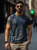 2024 Men's Short sleeved Summer Fitness T-shirt Contrast Color T-shirt Designer T-shirt Men's Luxury Brand Short sleeved Street Dance Top Shorts Casual Wear DDTX190