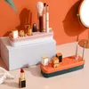 Förvaringslådor Multi-Grid Silicone Lipstick Organizer Rack Desktop Cosmetic Make Up Box Eyebrow Pencil Makeup Brush Holder