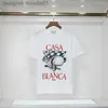 T-shirt maschile Casa Blanca Casablanc Shirt Casablanca magliette da uomo camicia da donna Shirt S M L XL 2023 Nuovo stile Designer MENS DESIGNER GRAFICO C240412