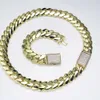 Wholesale Choker Miami Cuban Chain Moissanite Chain Necklace 10k 14k Gold Cuban Link Chain Fashion Jewelry Necklaces