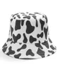 かわいいリバーシブル黒い白い牛の印刷パターンバケツ帽子男性女性夏釣り帽子2サイドフィッシャーマンキャップトラベルパナマ11076074
