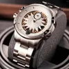 Muñecos de pulsera Oblvlo Luxury Men's Pvd Mecánica Mecánica Diseñador Automático Dial Dial de 100 m Relogios impermeables Masculino Cam-Sun